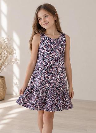Бавовняна сукня h&m 134/140 8–10 років у квіти літня
