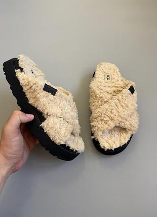 Шлепанцы ugg fuzz sugar cross 37.5(23.5см) goldenstar clog tasman tazz