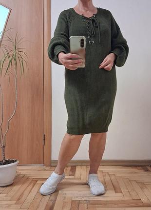 Shein тепла класна сукня з шнуровкою, розмір 16-20