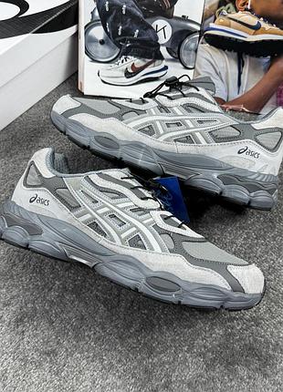 Р.46 кроссовки asics gel nyc grey gore tex, термо артикул 0989