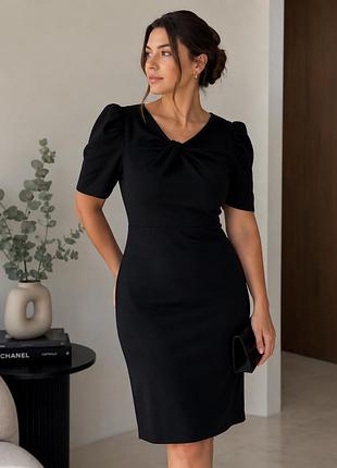 Dkny плаття m / 38 / us 8, чорне, приталене, класичне