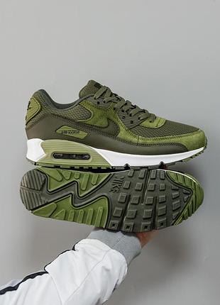 Чоловічі демісезонні повсякденні кросівки nike air max 90 premium 🔮
