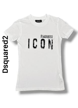 Футболка dsquared2 белая с надписями
