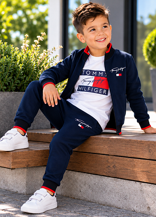 Дитячий повсякденний костюм-трійка для хлопчика "tommy hilfiger" томмі хілфігер, зріст 86–116, (86-92, 92-98, 98-104, 104-110, 110-116), новий