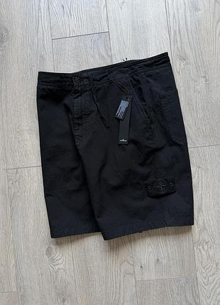 Чоловічі шорти stone island чорного кольору