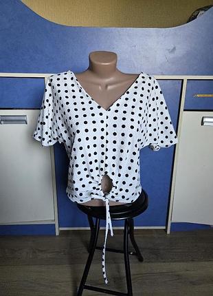 Блуза zara в горошок
