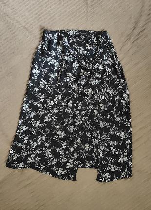 Юбка zara с интересным принтом м