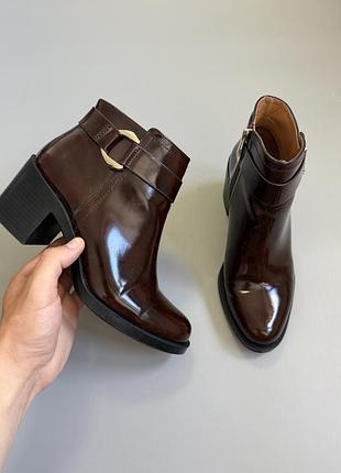 Ботильоны zara trafaluc brown 38(24cm) h&m guess ecco vagabond