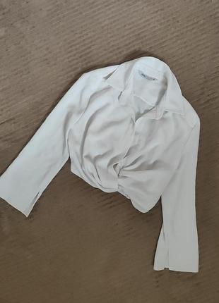 Сорочка блуза zara біла s