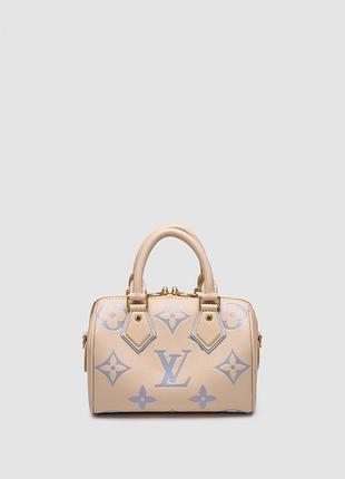 Сумка speedy louis nano vuitton beige/blue