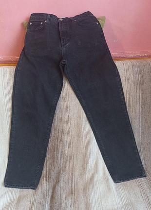 Чорні джинси мом mango (mng denim), розмір 36 (s), щільний котон