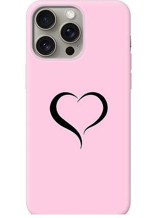 Чохол силіконовий на телефон iphone 15 pro max серце 1 "4730u-3098-58250"