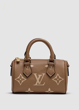 Сумка louis speedy nano monogram empreinte vuitton bicolor