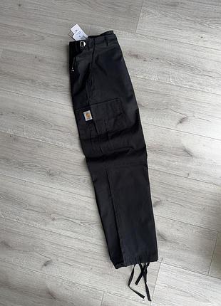 Штани carhartt wip чорного кольору карго
