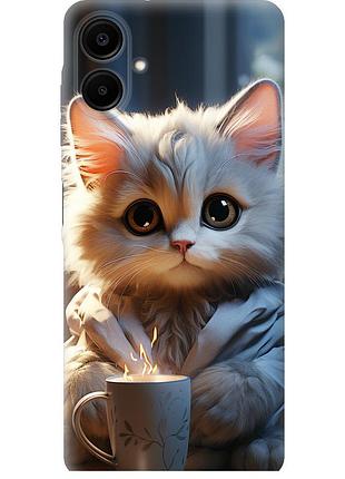 Чехол силиконовый на телефон samsung galaxy a06 4g white cat "5646u-3776-58250"