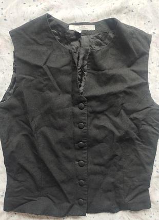 Жилет жіночий короткий льон/віскоза р.44-46 zara