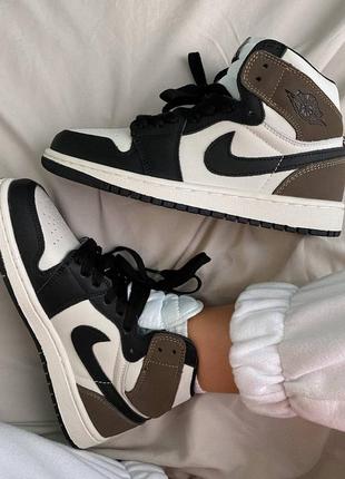 Кросівки nike air jordan 1 dark mocha кроссовки