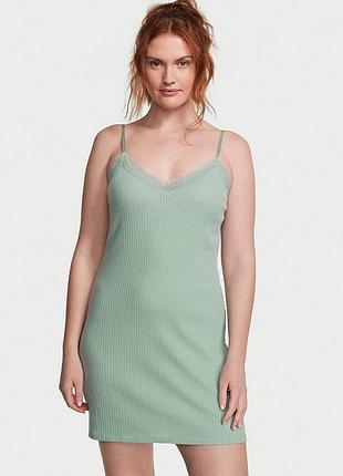 Сорочка для сну з мереживною обробкою. victoria's secret. оригінал 🇺🇸