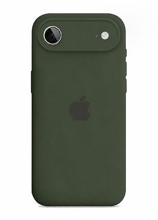 Чехол силиконовый silicone case full size с рамкой для iphone 17 air защита от повреждений 71.cyprus green