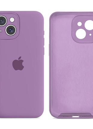 Чехол silicone case full size с микрофиброй для iphone 13 защита от повреждений черный смородина