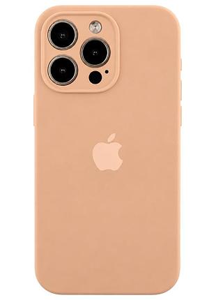 Чехол силиконовый silicone case full size с рамкой для iphone 16 pro max защита от повреждений 92.desert gold