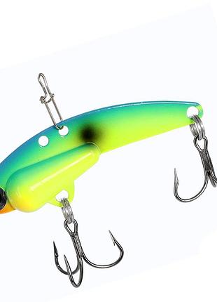 Вібрувальна блешня для лову щуки, окуня та судака цикада steelshad heavy 57mm 14g #chartreuse blue (2317793)