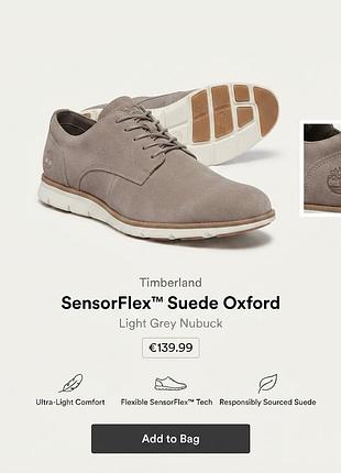 Кожаные туфли оксфорды timeberland ellis street oxford оригинал нубук р. 37