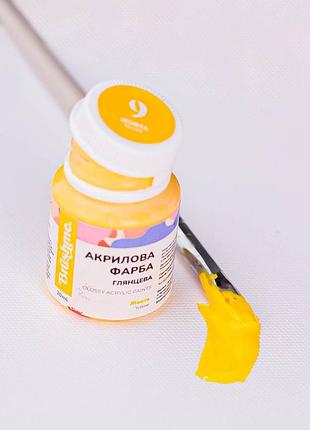 Акрилова фарба глянцева, жовта 20 мл