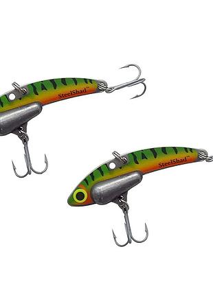 Вібрувальна блешня для лову щуки, окуня та судака цикада steelshad mini 44mm 7g 2pc #perch (2317779)