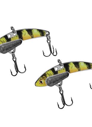 Вібрувальна блешня для лову щуки, окуня та судака цикада steelshad mini 44mm 7g 2pc #yellow perch (2317780)