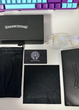 Окуляри chrome hearts прозорі з оригінальним комплектом