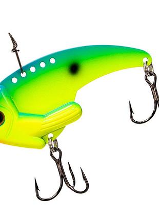 Вібрувальна блешня для лову щуки, окуня та судака цикада steelshad ledge shad 49g #chartreuse blue (2317775)