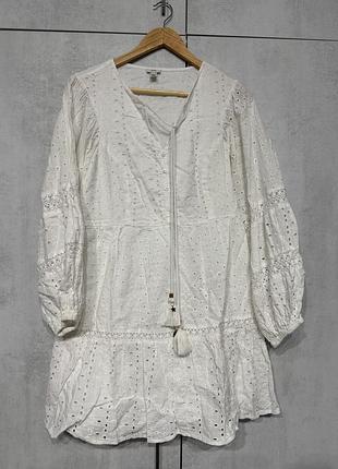 Сукня біла з вишивкою (river island)