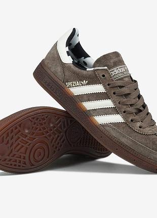 Adidas handball spezial brown white cow print