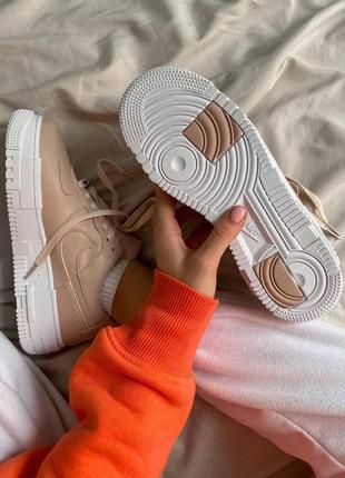 Кросівки nike af 1 pixel beige  кроссовки4 фото