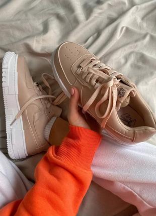 Кросівки nike af 1 pixel beige  кроссовки6 фото