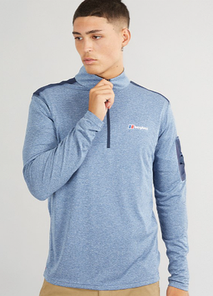 Лонгслив blue berghaus explore 1/4 zip top