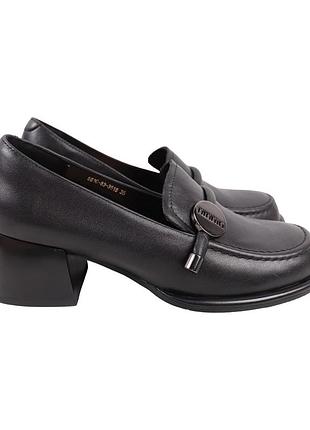 Туфли женские carvelle черные натуральная кожа, 33
