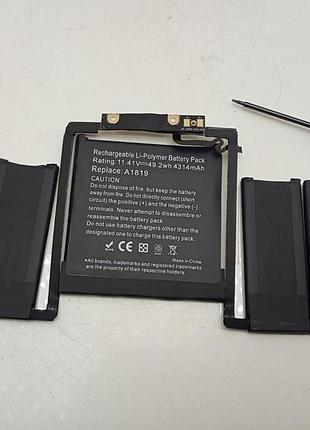 Акумуляторна батарея для ноутбука a1819 для macbook pro 13" (2016-2017) a1706, 4314mah