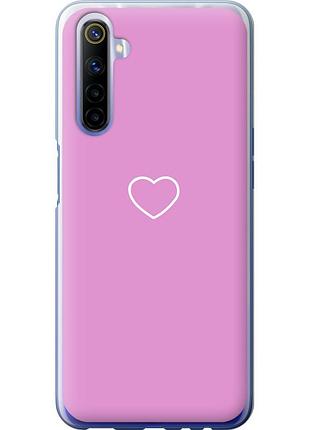 Чехол силиконовый на телефон realme 6 сердце 2 "4863u-1913-58250"