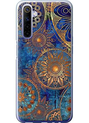 Чехол силиконовый на телефон realme 6 золотой узор "678u-1913-58250"
