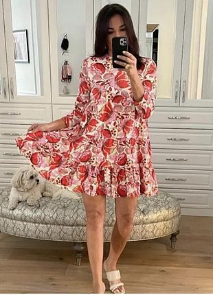 Сукня пишна в квітковий принт від zara рр с
