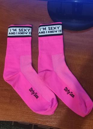 Яскраві спортивні шкарпетки  dirty sox 40-43 велошкарпетки спортивные носки для бега фитнеса велосипеда сокс