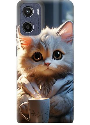 Чехол силиконовый на телефон motorola moto g05 white cat "5646u-3949-58250"