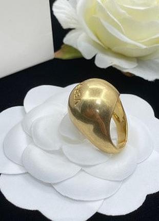 Кольцо версаче logo dome gold люкс качество