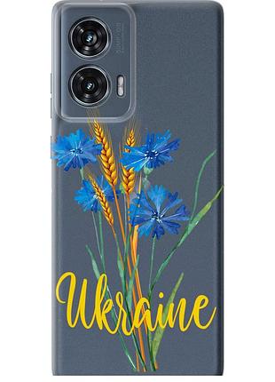 Чехол силиконовый патриотический на телефон motorola edge 50 fusion ukraine v2 "5445u-3748-58250"