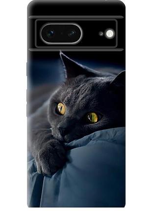 Чехол силиконовый на телефон google pixel 7 дымчатый кот "825u-2839-58250"