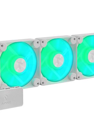 Комплект корпусных вентиляторов apnx fp1-120 argb 3 шт 120 мм 1600 об/мин white (apf3-pf11257.21)