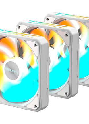 Комплект вентиляторів для корпусу gigabyte ez chain rvs fan 120 ice pwm 3 шт. 120 мм 2200 об/хв white (gp-gbt ezrvsfan1203 ice)