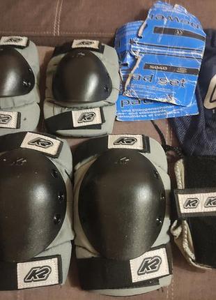 Новая детская защита для роликов k2 pat set нижняя разм s полный комплект + сумка новая защита для роликов комплект защиты